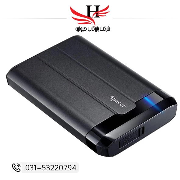 هارد اکسترنال اپیسر مدل AC732 ظرفیت 5 ترابایت ضد ضربه و ضد آب با رابط USB 3.2 مناسب بکاپ حرفه‌ای و آرشیو اطلاعات